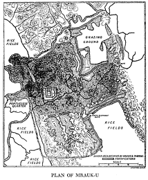 antica mappa di Mrauk-U