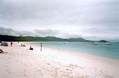 Whitehaven Beach with rain...